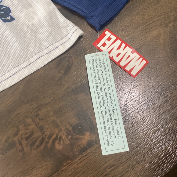 Marvel Boys pajama top waffle long sleeve sleep shirt medium 8-10 NWT - Picture 5 of 9